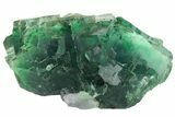 Apple-Green Cubic Fluorite Crystal Cluster - China #163567-1